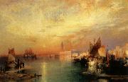 Moran, Thomas Sunset Venice France oil painting reproduction